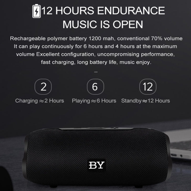 BY Altoparlante Bluetooth portatile Altoparlante wireless impermeabile Sistema audio surround per musica stereo 3D Altoparlanti esterni Supporto TF AUX