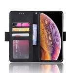 Custodia in pelle modello pelle di vitello stile portafoglio per iPhone XIR 2019, con slot per schede separato, For iPhone 11