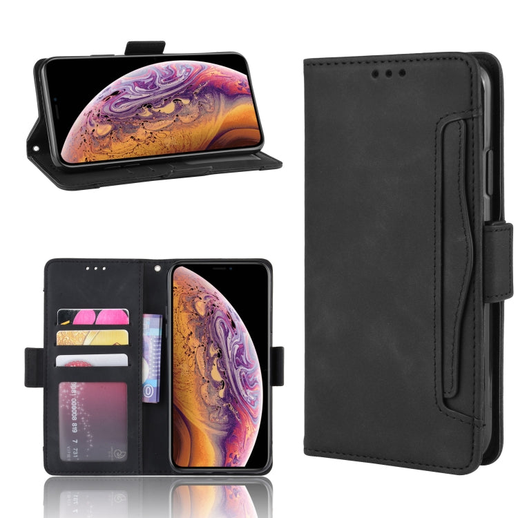 Custodia in pelle modello pelle di vitello stile portafoglio per iPhone XIR 2019, con slot per schede separato, For iPhone 11