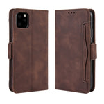 Custodia in pelle modello pelle di vitello stile portafoglio per iPhone XIR 2019, con slot per schede separato, For iPhone 11