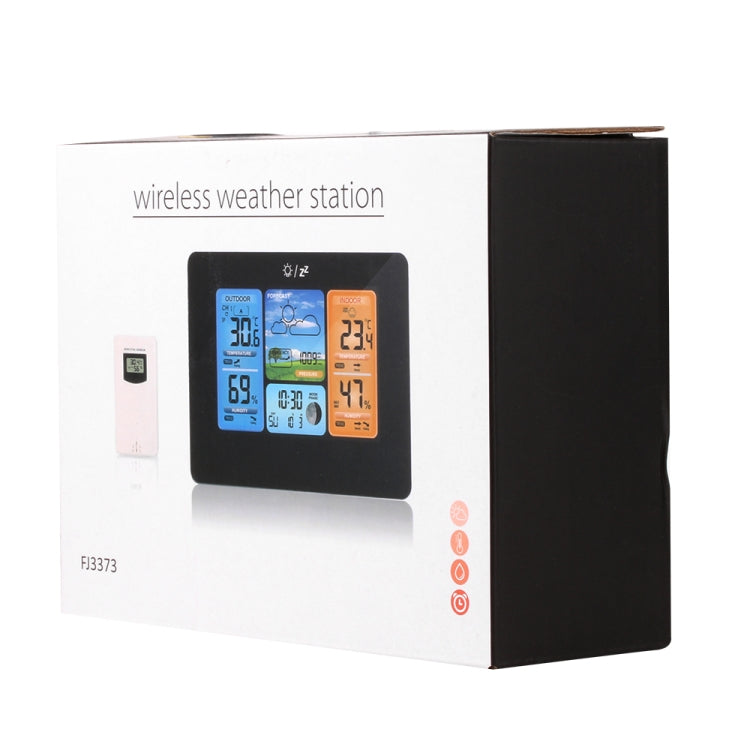 FJ3373 Stazione meteorologica Sensore esterno wireless per interni Termometro multifunzione Igrometro Sveglia digitale Barometro Previsione, FJ3373