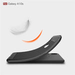 Custodia in TPU in fibra di carbonio con texture spazzolata per Galaxy A10s, For Galaxy A10s