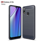 Custodia in TPU in fibra di carbonio con texture spazzolata per Galaxy A10s, For Galaxy A10s