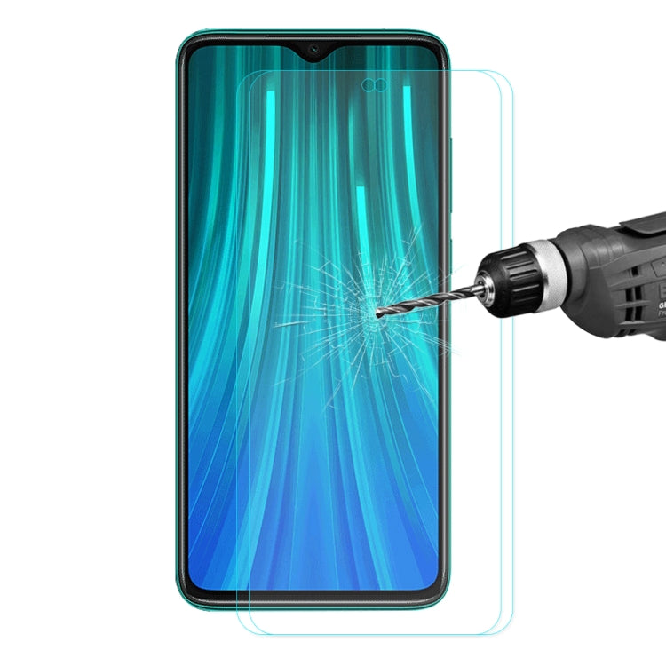 2 PZ ENKAY Hat-prince 0.26mm 9H 2.5D Pellicola in vetro temperato con bordo curvo per, Galaxy A10s, Xiaomi Redmi Note 8 Pro, Xiaomi Redmi Note 8