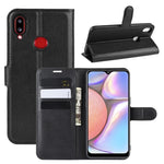 Custodia in pelle flip orizzontale per Galaxy A10s Litchi Texture, con portafoglio, supporto e slot per carte, For Galaxy A10s
