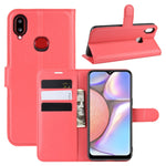 Custodia in pelle flip orizzontale per Galaxy A10s Litchi Texture, con portafoglio, supporto e slot per carte, For Galaxy A10s
