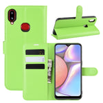 Custodia in pelle flip orizzontale per Galaxy A10s Litchi Texture, con portafoglio, supporto e slot per carte, For Galaxy A10s