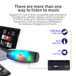 T&G TG165 5W * 2 Altoparlante portatile senza fili Altoparlante con luce lampeggiante a LED danzante Mp3 AUX USB Radio FM Subwoofer stereo