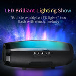 T&G TG165 5W * 2 Altoparlante portatile senza fili Altoparlante con luce lampeggiante a LED danzante Mp3 AUX USB Radio FM Subwoofer stereo