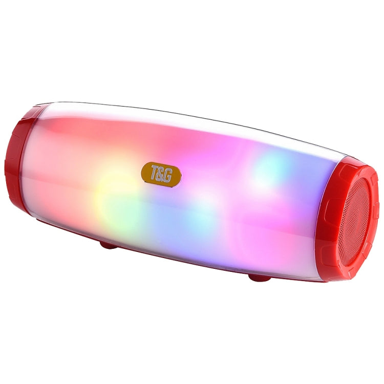 T&G TG165 5W * 2 Altoparlante portatile senza fili Altoparlante con luce lampeggiante a LED danzante Mp3 AUX USB Radio FM Subwoofer stereo
