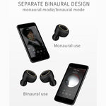 Auricolare Bluetooth TWS-A1 5.0 True Wireless Mini Invisible Sports Auricolari musicali con scatola di ricarica Mic