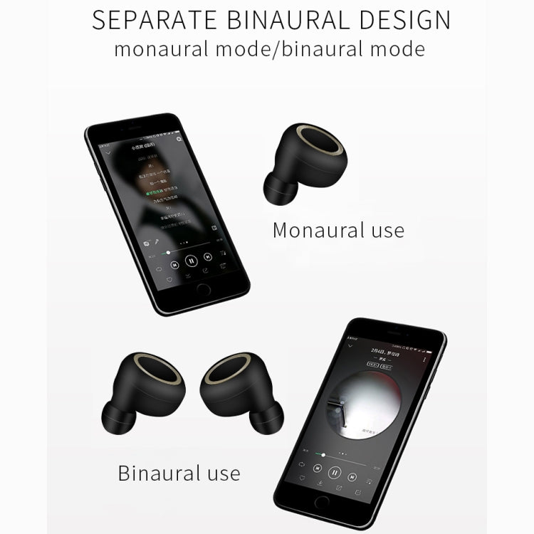 Auricolare Bluetooth TWS-A1 5.0 True Wireless Mini Invisible Sports Auricolari musicali con scatola di ricarica Mic