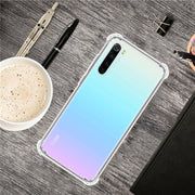 Per Xiaomi Redmi Note 8 Custodia per telefono in TPU trasparente ultrasottile antigoccia a quattro angoli