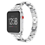 Per Fitbit Versa / Fitbit Versa 2 / Fitbit Versa Lite Edition Cinturino in metallo universale a forma di X, Black, Sliver, Gold, Rose Gold