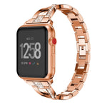 Per Fitbit Versa / Fitbit Versa 2 / Fitbit Versa Lite Edition Cinturino in metallo universale a forma di X, Black, Sliver, Gold, Rose Gold