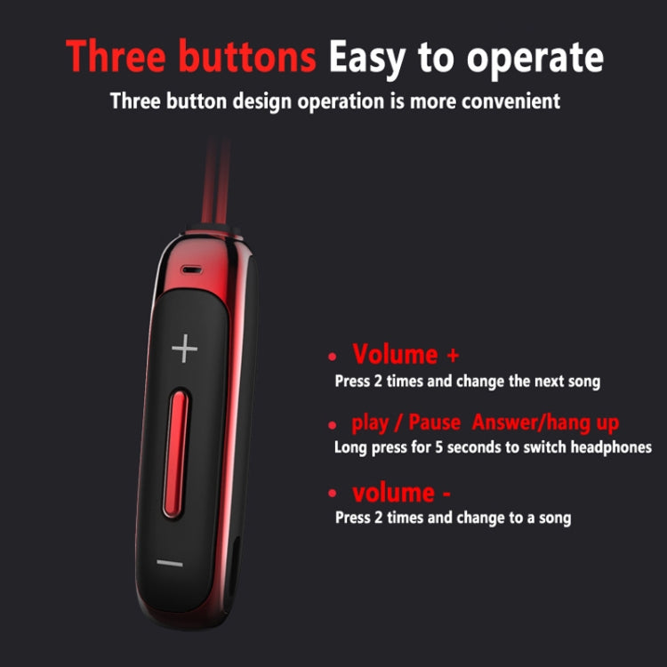 BT315 Auricolare Bluetooth sportivo Auricolare stereo senza fili Bluetooth 4.1 Auricolare con microfono Sport Bass Collana magnetica Auricolare