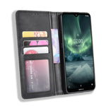 Per Nokia 7.2 / Nokia 6.2 Custodia in pelle a vibrazione orizzontale con fibbia magnetica Retro Crazy Horse Texture, con supporto e slot per schede e cornice per foto