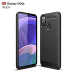 Custodia in TPU in fibra di carbonio con trama spazzolata per Galaxy M30S, For Galaxy M30s