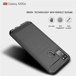 Custodia in TPU in fibra di carbonio con trama spazzolata per Galaxy M30S, For Galaxy M30s