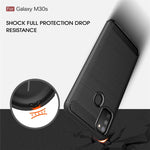 Custodia in TPU in fibra di carbonio con trama spazzolata per Galaxy M30S, For Galaxy M30s