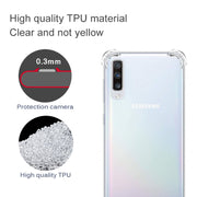 Custodia TPU trasparente per Samsung Galaxy A50 con protezione an