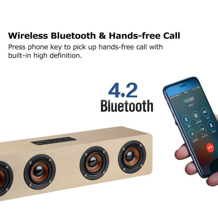 Altoparlante W8 Bluetooth 4.2 Quattro altoparlanti Super Bass Subwoofer con microfono 3,5 mm Supporto TF Card