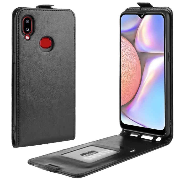 Per Galaxy A10s Custodia protettiva in pelle con vibrazione verticale Crazy Horse