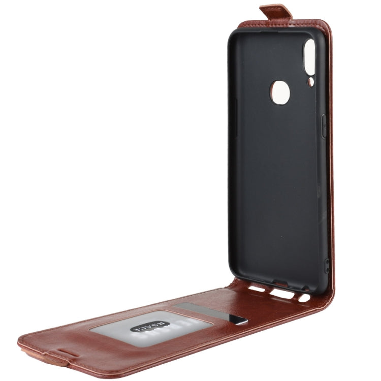 Per Galaxy A10s Custodia protettiva in pelle con vibrazione verticale Crazy Horse