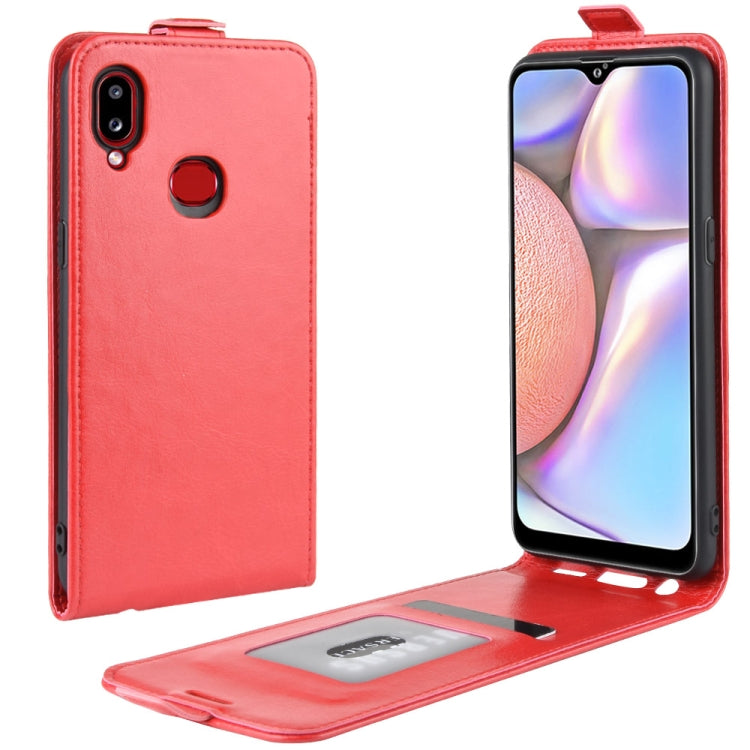 Per Galaxy A10s Custodia protettiva in pelle con vibrazione verticale Crazy Horse