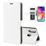 Per Galaxy A20s R64 Custodia in pelle pieghevole orizzontale a piega singola con supporto, slot per carte e portafoglio, For Galaxy A20s