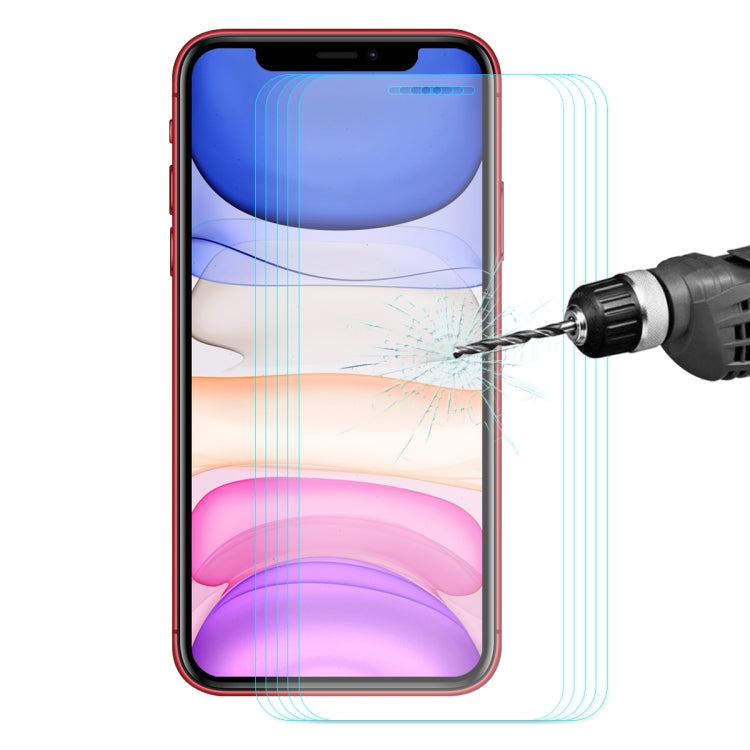 5 PZ ENKAY Hat-principe 0.26mm 9H 2.5D Pellicola in vetro temperato con bordo curvo, For iPhone 11 / iPhone XR, For iPhone 11 Pro, For iPhone 11 Pro Max
