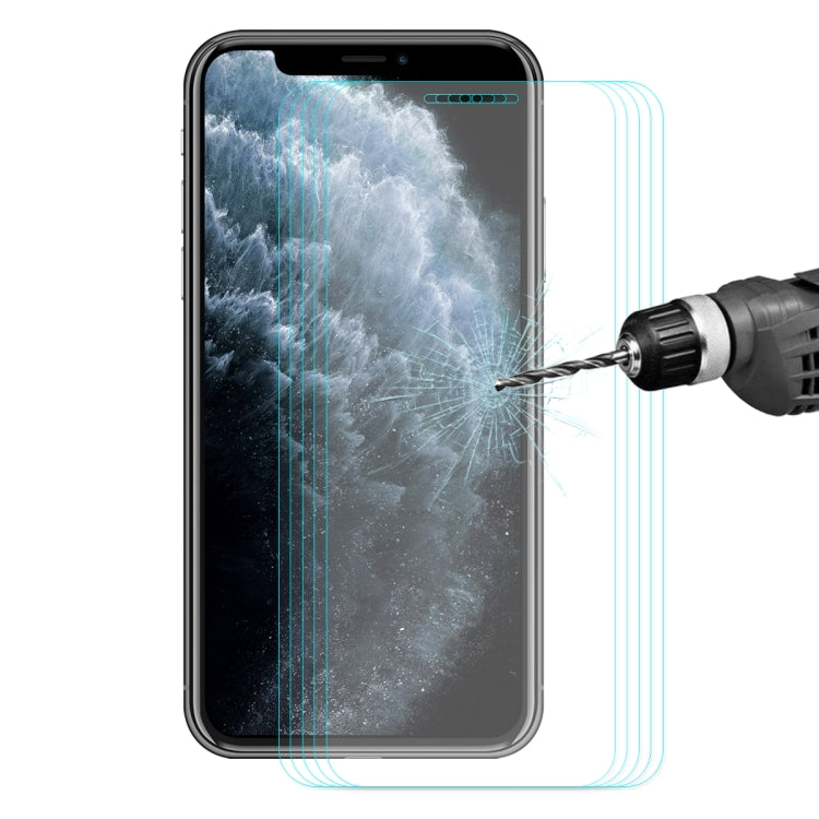5 PZ ENKAY Hat-principe 0.26mm 9H 2.5D Pellicola in vetro temperato con bordo curvo, For iPhone 11 / iPhone XR, For iPhone 11 Pro, For iPhone 11 Pro Max