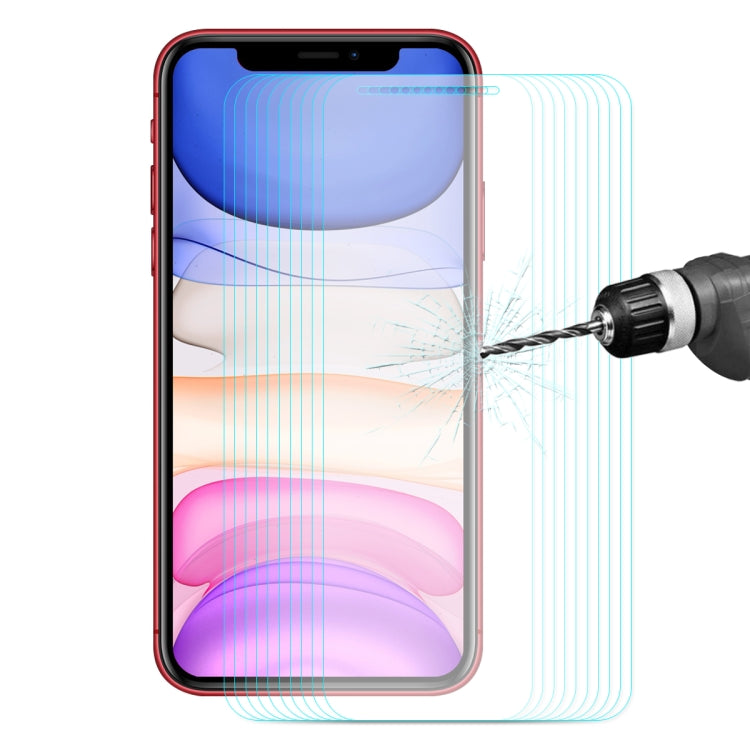 10 PZ ENKAY Hat-principe 0.26mm 9H 2.5D Pellicola in vetro temperato con bordo curvo, For iPhone 11 / iPhone XR, For iPhone 11 Pro, For iPhone 11 Pro Max