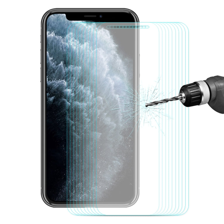 10 PZ ENKAY Hat-principe 0.26mm 9H 2.5D Pellicola in vetro temperato con bordo curvo, For iPhone 11 / iPhone XR, For iPhone 11 Pro, For iPhone 11 Pro Max