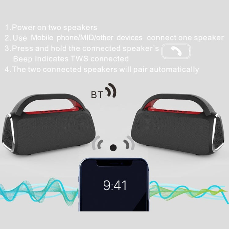 Altoparlante wireless Bluetooth DY18 Sistema audio portatile con altoparlante wireless, supporto Bluetooth, AUX, TF e radio