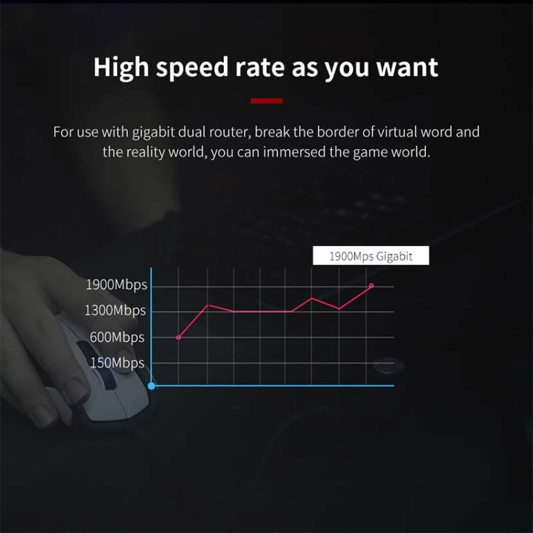 Adattatore Wi-Fi PA ad alta potenza Comfast CF-958AC Scheda di rete Gigabit E-Sport da 1900Mbps Ricevitore dongle Lan PC 2.4Ghz+5.8Ghz USB 3.0