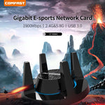 Adattatore Wi-Fi PA ad alta potenza Comfast CF-958AC Scheda di rete Gigabit E-Sport da 1900Mbps Ricevitore dongle Lan PC 2.4Ghz+5.8Ghz USB 3.0