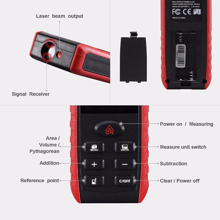 Telemetro laser portatile E40 40 m precisione ±1,5 mm