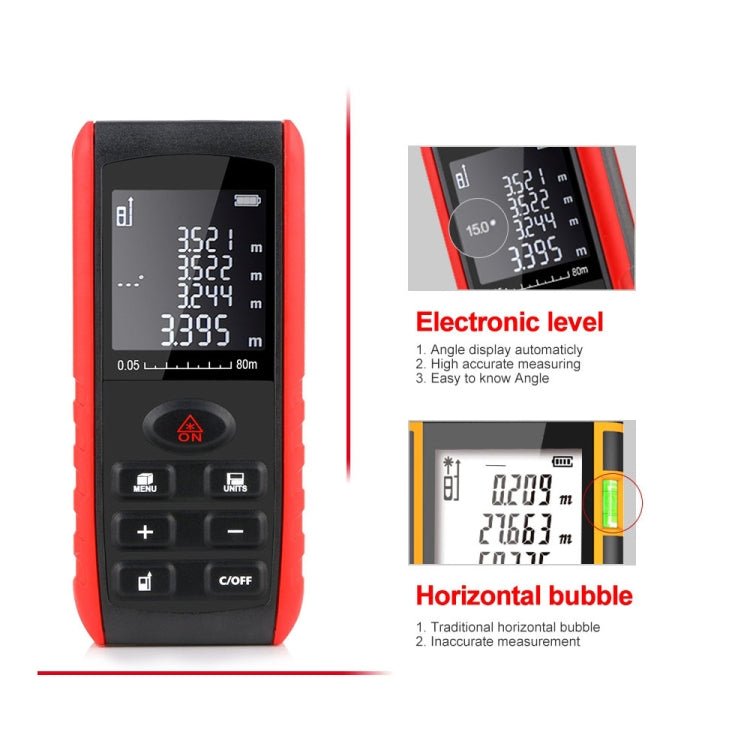 Telemetro laser portatile E80 misuratore distanza 80 m