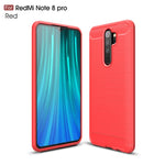 Per Xiaomi Redmi Note 8 Pro Custodia in TPU in fibra di carbonio testurizzata spazzolata, For Redmi Note 8 Pro