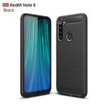 Per Xiaomi Redmi Note 8 Custodia in TPU in fibra di carbonio testurizzata spazzolata, For Redmi Note 8