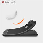 Per Xiaomi Redmi Note 8 Custodia in TPU in fibra di carbonio testurizzata spazzolata, For Redmi Note 8