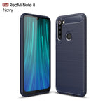 Per Xiaomi Redmi Note 8 Custodia in TPU in fibra di carbonio testurizzata spazzolata, For Redmi Note 8