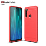 Per Xiaomi Redmi Note 8 Custodia in TPU in fibra di carbonio testurizzata spazzolata, For Redmi Note 8