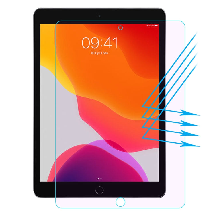 Per iPad 10.2 (2019) ENKAY Hat-Prince 0,33 mm 9H Durezza superficiale 2,5D Pellicola in vetro temperato anti-blu-ray antideflagrante