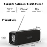 T9 Wireless Bluetooth 4.2 Altoparlante 10W Sound Box portatile FM Radio digitale 3D Surround Stereo, supporto vivavoce e TF e AUX
