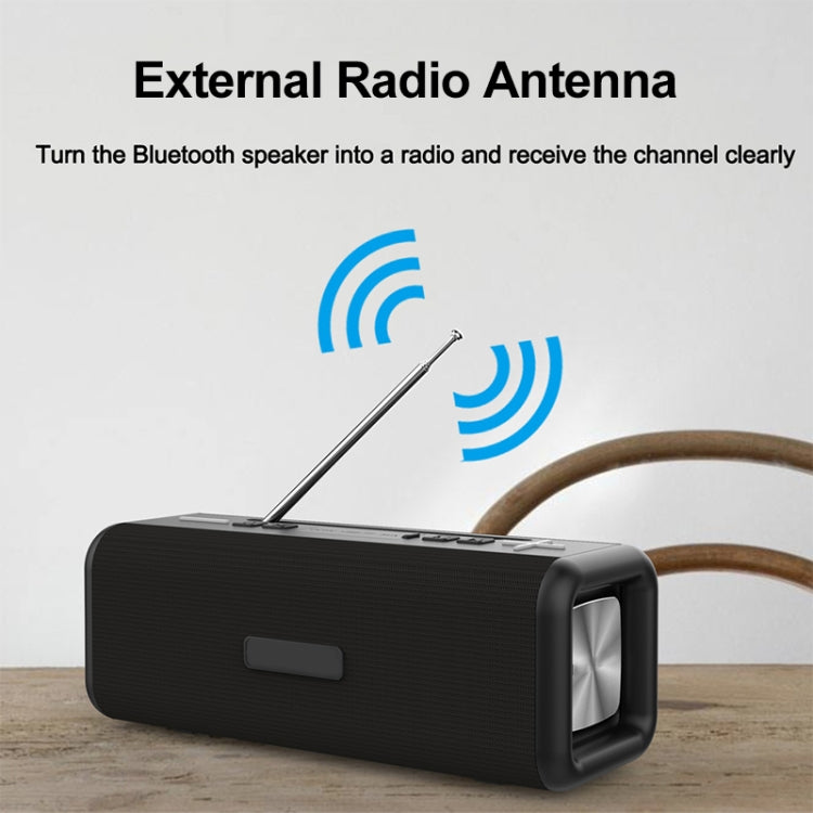 T9 Wireless Bluetooth 4.2 Altoparlante 10W Sound Box portatile FM Radio digitale 3D Surround Stereo, supporto vivavoce e TF e AUX