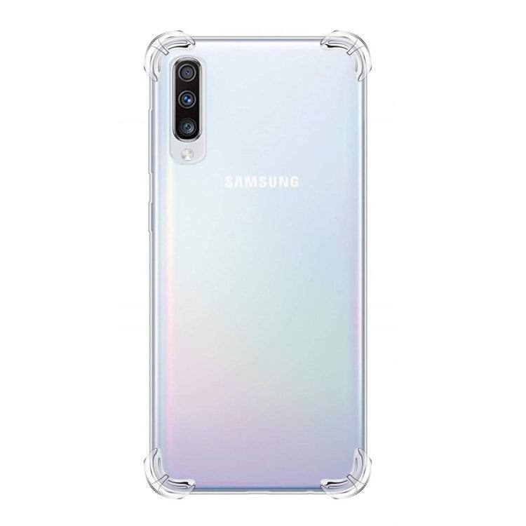 Per Galaxy A70 Custodia per telefono in TPU trasparente ultra sottile anti-caduta a quattro angoli