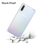 Per Galaxy A70 Custodia per telefono in TPU trasparente ultra sottile anti-caduta a quattro angoli