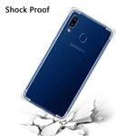 Per Galaxy A40 Custodia per telefono in TPU trasparente ultrasottile anti-caduta a quattro angoli